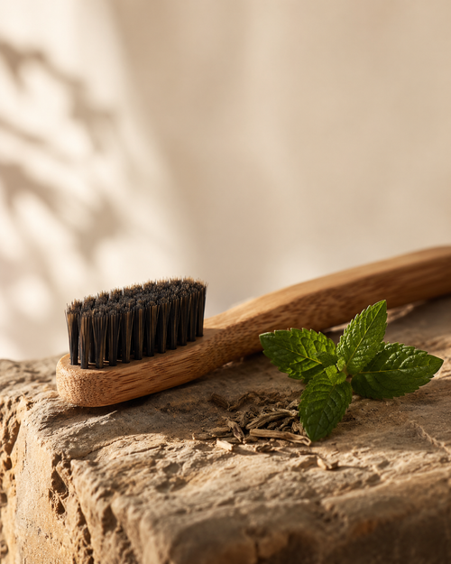 Natural Bamboo Toothbrush with Pig or Horse Hair Bristles